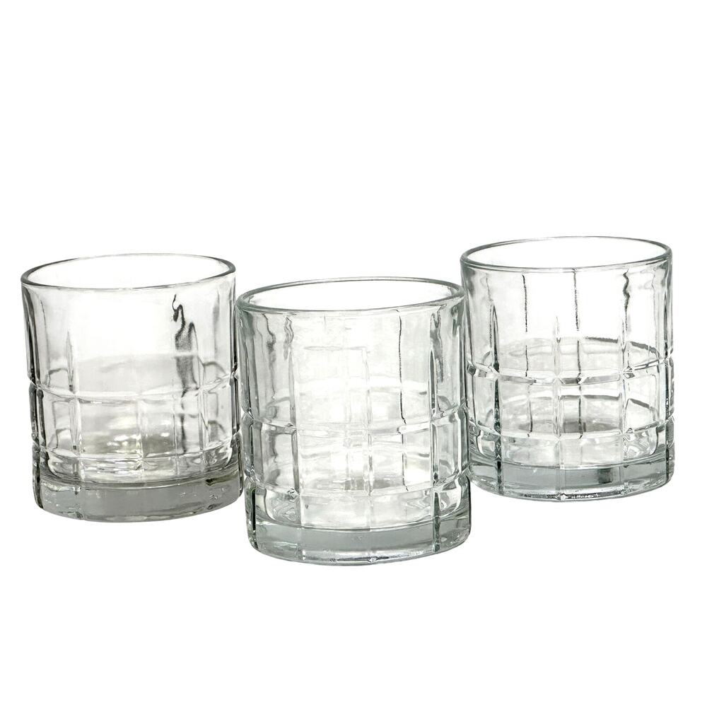 Anchor Hocking Manchester Rocks Old Fashioned 10.5 oz Whiskey Glasses-Set of 3